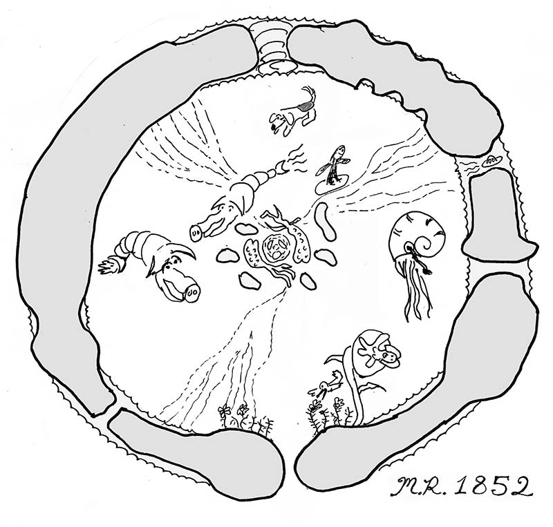 Reynolds Drawing of Hollow Earth